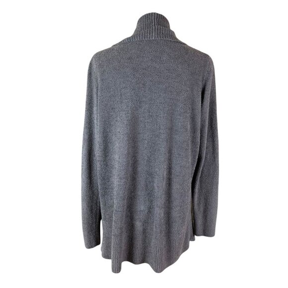 Barefoot Dreams CozyChic Lite Brown Drape Front Open Cardigan L  XL Lounge - Picture 5 of 7